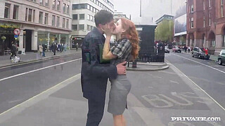 Sexy Red Head Amarna Miller Gets Cum on her Hairy Pussy