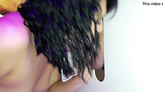 My wife's first Gloryhole in a swinger club