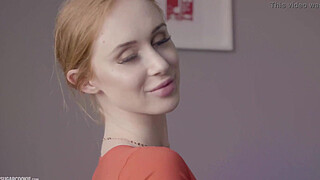 Hot redhead with big boobs makes a homemade amateur porn video