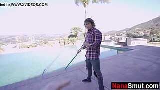 Horny step granny asks step grandson for sex