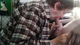 60yo step Mother gives Blowjob to Real 30yo