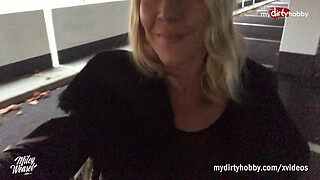 - Amateur babe Miley gets tied up and fucked in a public place