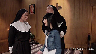 Two sisters anal punished nun