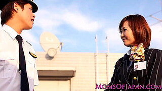 CFNM Japanese milf drilled in tight ass