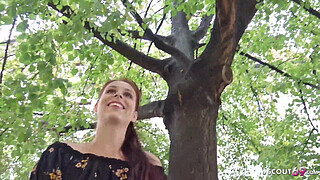 GERMAN SCOUT - SHY REDHEAD NATURAL TEEN SEDUCE TO FUCK AT PICKUP CASTING