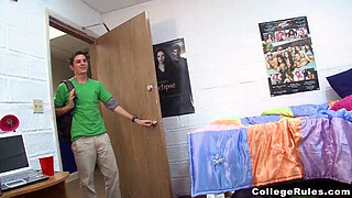 Teen Students Enjoy Interracial Sex in Dorm Room (cr7628)