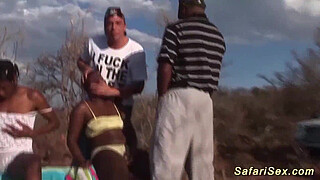 rough african groupsex safari orgy