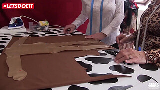 Horny German granny next door has a threesome FFM with a friend