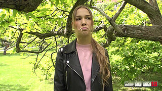 Alexis Crystal fucking in public for extra cash