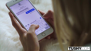 TUSHY Tiny Blonde Has Insane Anal Sex On Work Trip