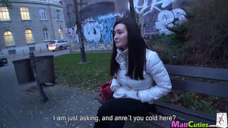 MallCuties Teen amateur girl with big boobs fucks on public