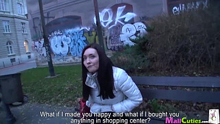 MallCuties Teen amateur girl with big boobs fucks on public