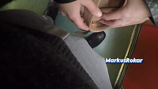 Horny Married Bulge Watcher Milf Touch my Cock at Subway!