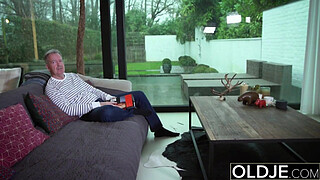 Natural Doggystyle and Deepthroat Sex with Gray haired old man