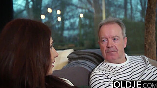 Natural Doggystyle and Deepthroat Sex with Gray haired old man