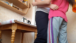 Fucked my step sister's girlfriend while step sister was on the phone outside the door - Lesbian Illusion Girls