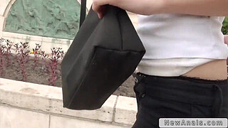 Dude tapes while anal fucks euro babe for the first time