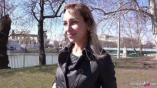 GERMAN SCOUT - BIG h. NATURAL BOOBS TEEN TALK TO FUCK AT PICKUP CASTING