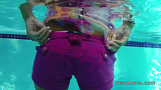 Latiana girlfriend does pool anal sex