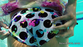 Latiana girlfriend does pool anal sex