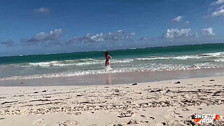 Redhead Slut Sucked and Fucked by a Stranger in a Hotel at a Seaside Resort