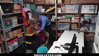 Shoplyfter - Young StepDaughter (Seirra Nicole) Fucks Cop To Save stepMom