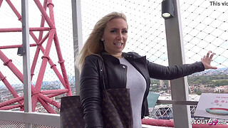 GERMAN SCOUT - BIG ASS AND BOOBS MILF KARLIE PICKUP AND ROUGH FUCK ON STREET