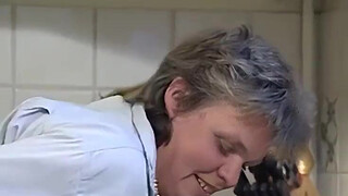 Grandma Sucking And Fucking In The Kitchen