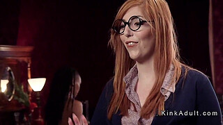 Busty media babe dragged in anal threesome