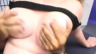 Chubby Redhead fucked in the ass wearing a thong