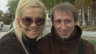 Cuckold watching how her slut wife is fucked by another man