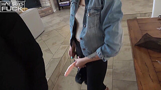 18yo Pegged! Straight Frat Jock Takes Strap On in The Ass