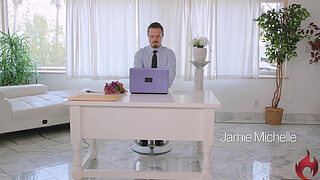 The Intern: Boss Jamie Michelle Fucks Embarressied intern FEMDOM SEX