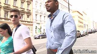 Trashy Wife Fucked by Black in Front of Hubby