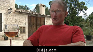 Big dick senior fucks horny redhead teenie