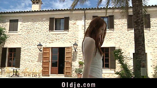 Big dick senior fucks horny redhead teenie