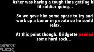 SuperModel with AMAZING smile makes SWEET LOVE to blonde with great TITS!