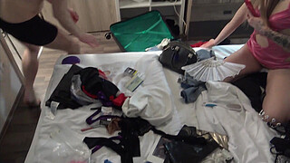 Lady Sonya, Madame Carla, Cruel Daisy, princess valerie and Mademoiselle Fabienne dominate slaves