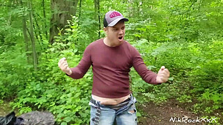 anal fucking in the Park with beautiful babe Evelina Darling .