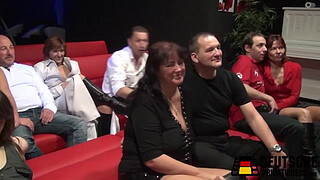 Orgy in the porn cinema