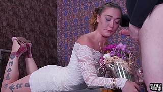 Big ass babe, Kat Monroe, gets a b. face fucking, rimjob punishment