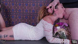 Big ass babe, Kat Monroe, gets a b. face fucking, rimjob punishment