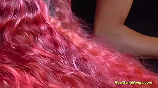 busty redhead milf gangbanged