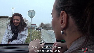 Mea Melone & Wendy Moon join hardcore orgy in dirivng car