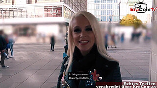 Skinny blonde german Milf pick up for a one night stand