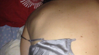 128 - French Slut Who Loves To Fuck While Playing With a Cock in her Satin Lingerie (French Amateur, DoggyStyle Fuck, Clothed Sex, Blowjob, Rimjob)