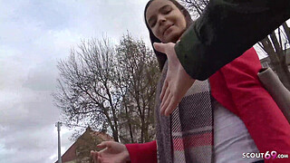 GERMAN SCOUT - BIG NATURAL h. TITS TEEN SOFIE TALK TO FUCK AT STREET CASTING