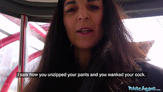 Public Agent Hot creampie climax after outdoor steamy sex session