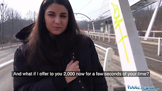 Public Agent Hot creampie climax after outdoor steamy sex session