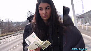 Public Agent Hot creampie climax after outdoor steamy sex session